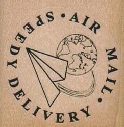 Air Mail Speedy Delivery 1 3/4 x 1 3/4-0