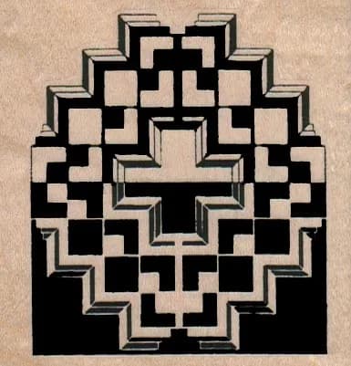 Black & White Design 2 3/4 x 2 3/4-0