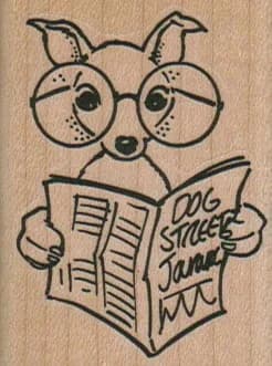 Dog Reading Dog Street 1 3/4 x 2 1/4-0