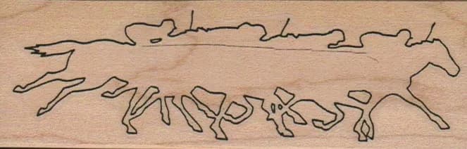 Horse Race Silhouette 1 1/2 x 4 1/2-0