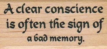 A Clear Conscience 1 1/4 x 2 1/2-0
