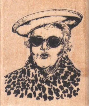 Red Hat Lady Puckering Up 2 1/4 x 2 1/2-0