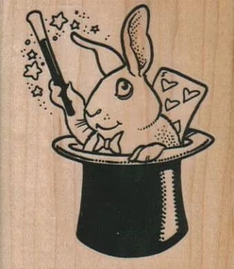 Rabbit In Hat 2 1/2 X 2 3/4-0