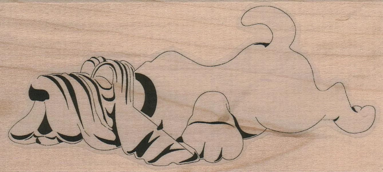 Wrinkled Bassett Hound 2 1/4 x 4 1/2-0