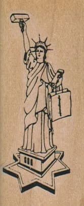 Statue With Stamp 1 1/4 x 2 3/4-0