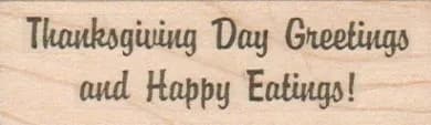 Thanksgiving Day Greetings 1 x 2 3/4-0