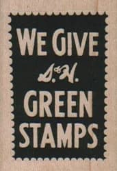 We Give S & H Green Stamps 1 1/4 x 1 3/4-0