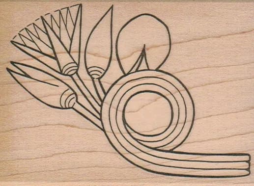 Egyptian Lotus Design 3 x 3 1/2-0
