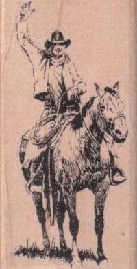 Cowboy Waving 1 3/4 x 3 1/4-0