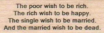 The Poor Wish To Be Rich 1 x 2 1/2-0