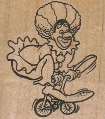 Clown On Bicycle 2 1/2 x 2 3/4-0