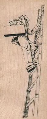 Man Climbing Ladder 1 3/4 x 4 1/2-0