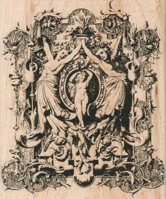 Elaborate Engraving 3 3/4 x 4 1/2-0