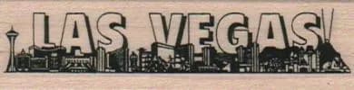 Las Vegas Skyline/Words/Sm 1 x 3-0
