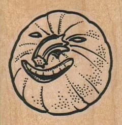 Pumpkin Sneering 1 3/4 x 1 3/4-0