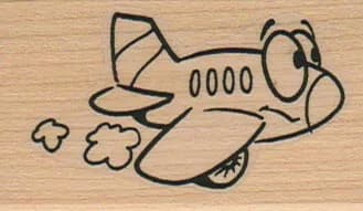 Plane Chugging Along 1 1/2 x 2 1/4-0