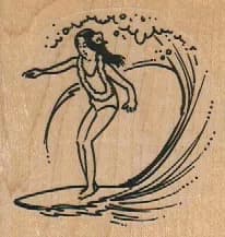 Surfer Girl 2 1/4 x 2 1/4-0