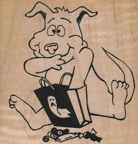 Halloween Dog 3 1/4 x 3 1/4-0
