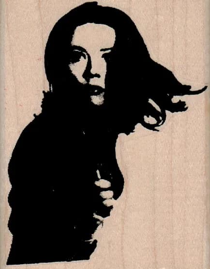 Lady Hair Blowing 3 x 3 3/4-0