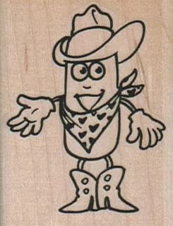Cowboy Character 1 3/4 x 2 1/4-0