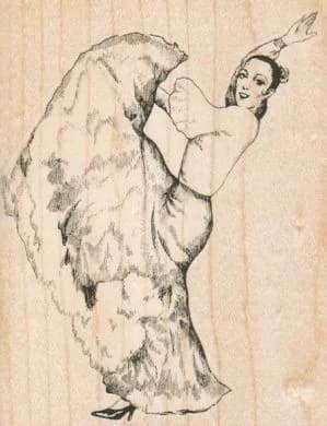 Flamenco Dancer 3 1/4 x 4-0