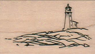 LightHouse On Beach 1 1/2 x 2 1/4-0