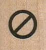 No Sign 3/4 x 3/4-0