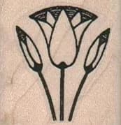Lotus Flower & Buds 1 1/4 x 1 1/4-0