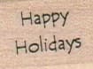 Happy Holidays Sm 3/4 x 3/4-0