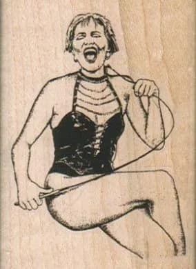 Leather Lady Singing 2 x 2 3/4-0