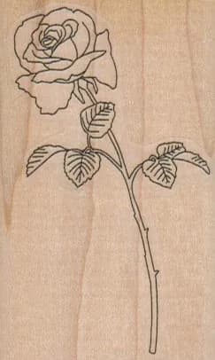 Single Rose Plain 1 3/4 x 2 3/4-0
