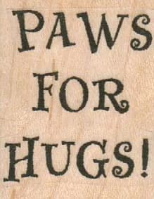 Paws For Hugs 1 1/4 x 1 1/2-0