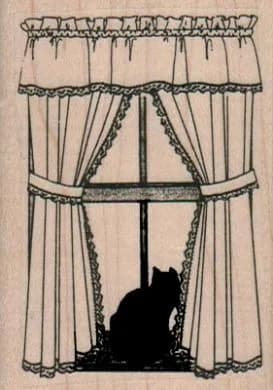 Cat In Window 2 x 2 3/4-0