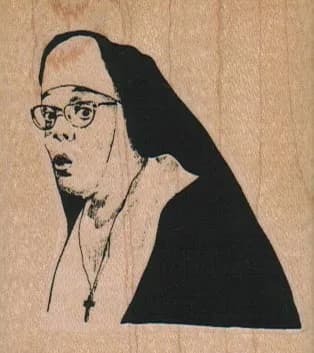 Shocked Nun 2 1/4 x 2 1/4-0