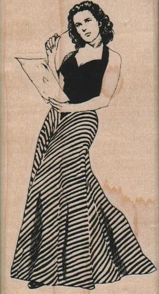 Woman Thinking 2 1/4 x 4-0