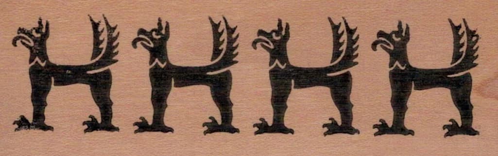 Stylized Dog Border 1 x 3 1/2-0