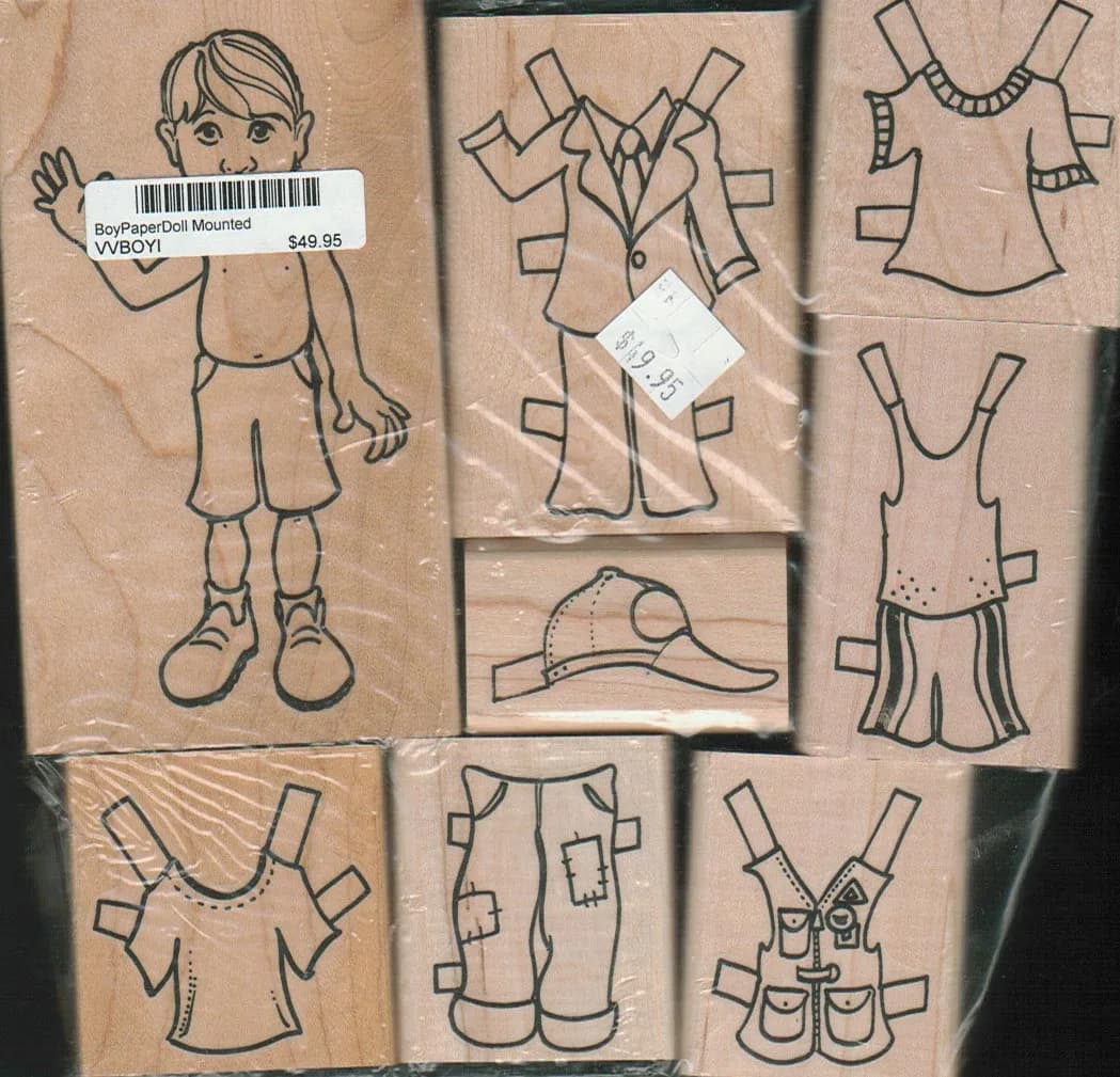 Boy Paper Doll Set (Mounted)-0