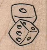 Rolling Dice 1 1/4 x 1 1/4-0