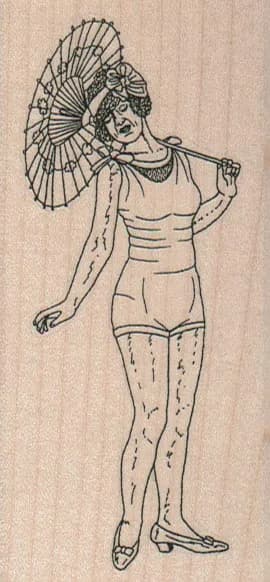 Umbrella Lady Standing 2 x 4-0