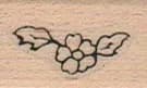 Flower & 2 Leaves 3/4 x 1-0