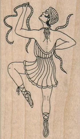 Snake Lady Dancing 2 x 3 1/4-0