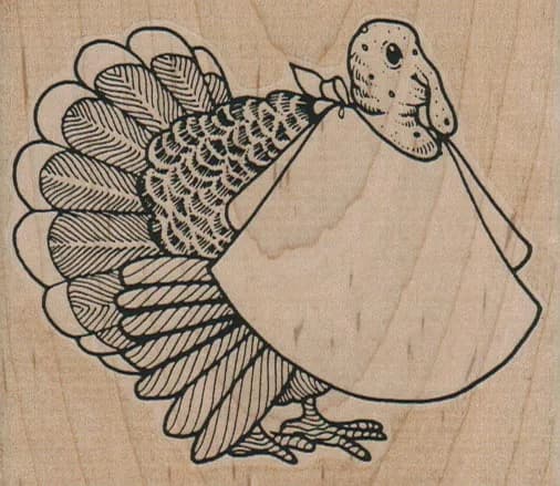 Bib Turkey Facing Right 3 1/2 x 3-0