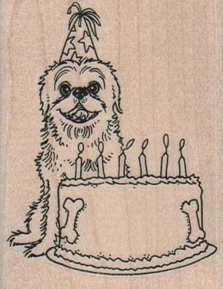 Birthday Cake Dog 2 1/4 x 2 3/4-0