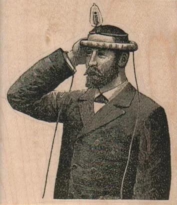 Man With Head Apparatus 2 1/2 x 2 3/4-0