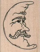 Crescent Moon With Moustache 1 1/4 x 1 1/2-0