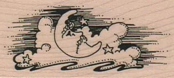 Moon, Clouds And Stars 1 1/4 x 2 1/2-0