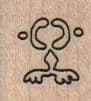 Petroglyph - Minimalist Frog 3/4 x 3/4-0