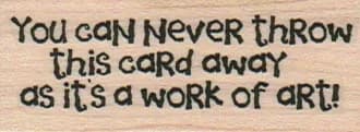 You Can Never Throw This Card 1 x 2 1/4-0