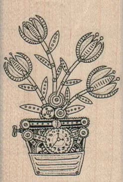 Steampunk Flowers 1 3/4 x 2 1/2-0