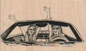 Convertible Ladies Waving 3 x 1 3/4-0